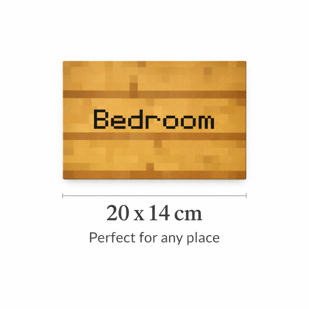 Voxel Bedroom Sign